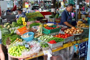 the outdoor market where we got our fresh ingredients.